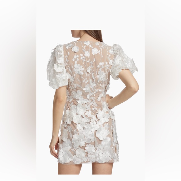 Elliatt Zayla Floral Lace Puff-Sleeve Minidress - Picture 3 of 6